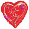 Фольгированное сердце с надписью I love you