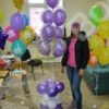 Фонтан из шаров на свадьбу