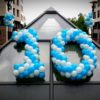 Плетеные цифры 10 из воздушных шаров