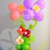 Фигура из шаров цветник с цветочками